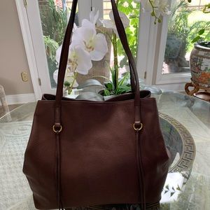 HOBO KINGSTON BROWN PEBBLED LEATHER TOTE BAG! 🤎🤎